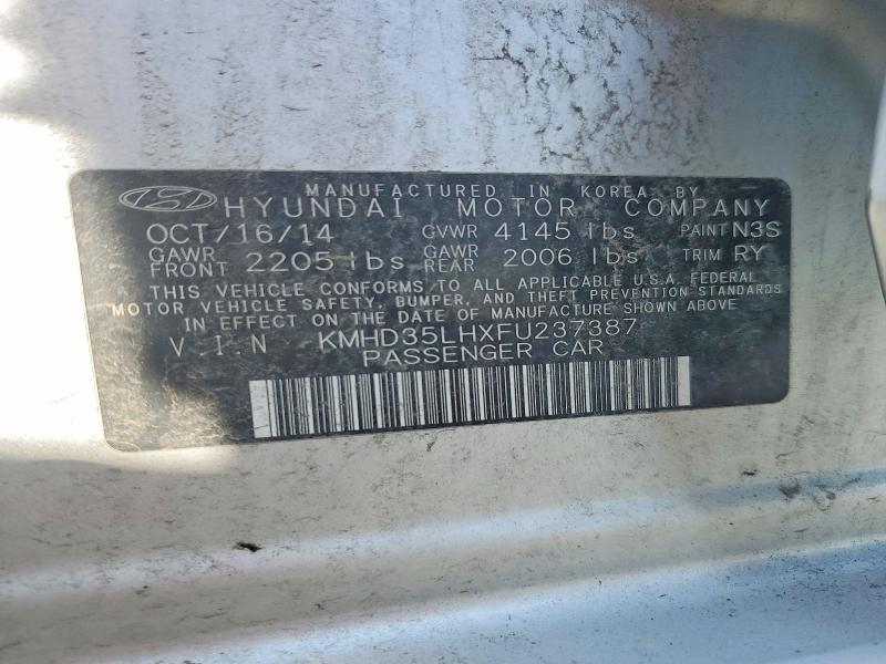 Продаж на аукціоні авто 2015 Hyundai Elantra Gt, vin: KMHD35LHXFU237387, номер лоту: 62075316
