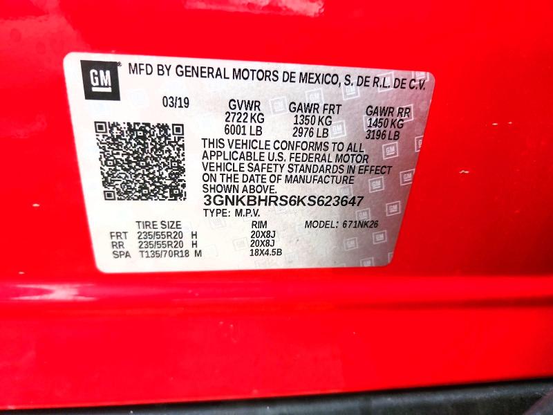 Продаж на аукціоні авто 2019 Chevrolet Blazer, vin: 3GNKBHRS6KS623647, номер лоту: 63348236