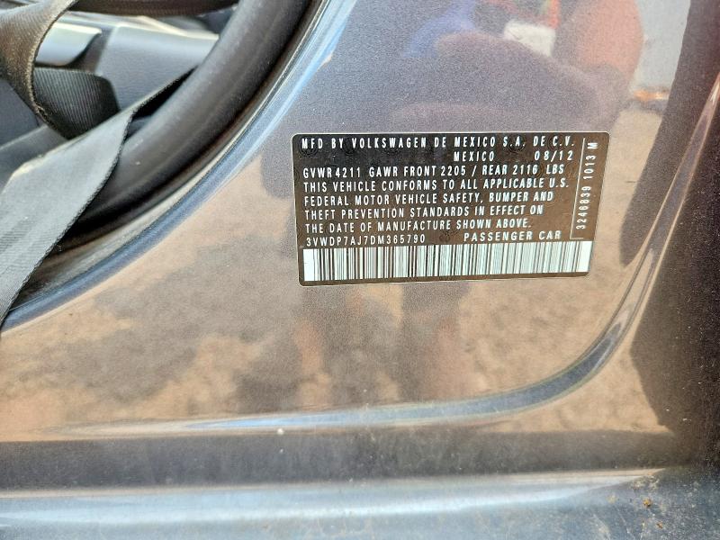 Продаж на аукціоні авто 2013 Volkswagen Jetta, vin: 3VWDP7AJ7DM365790, номер лоту: 61428326
