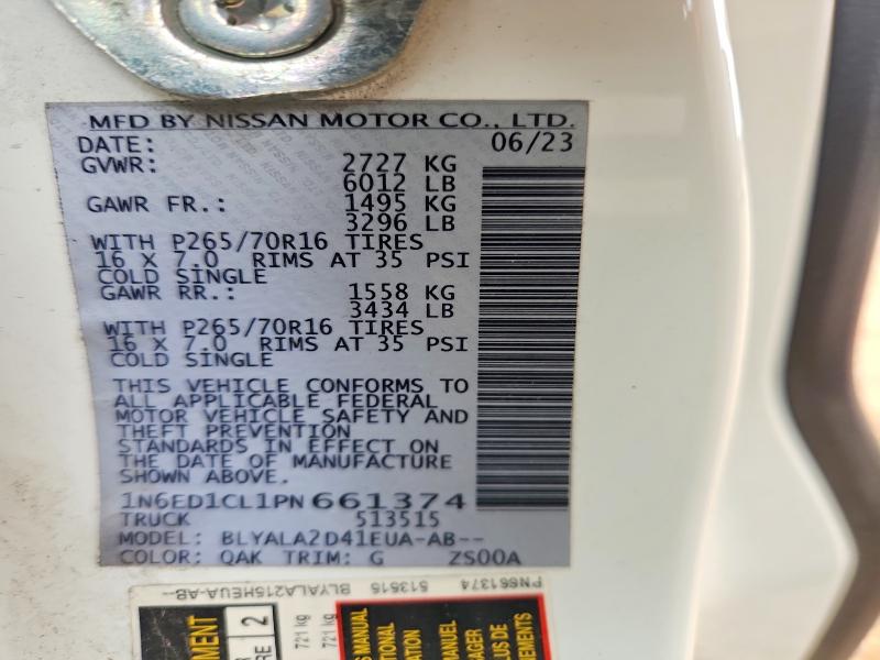 Продаж на аукціоні авто 2023 Nissan Frontier, vin: 1N6ED1CL1PN661374, номер лоту: 62316306