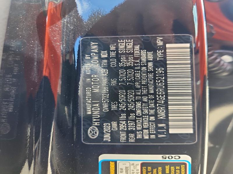 2024 Hyundai Palisade მანქანა იყიდება აუქციონზე, vin: KM8R74GE6RU652196, აუქციონის ნომერი: 60825246