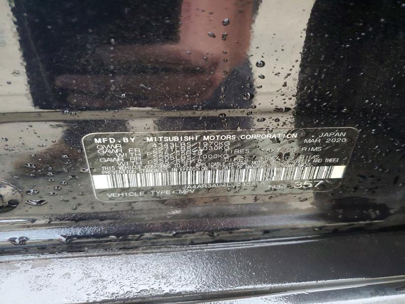 62818716 :رقم المزاد ، JA4AR3AU4LU030316 vin ، 2020 Mitsubishi Outlander Sport مزاد بيع