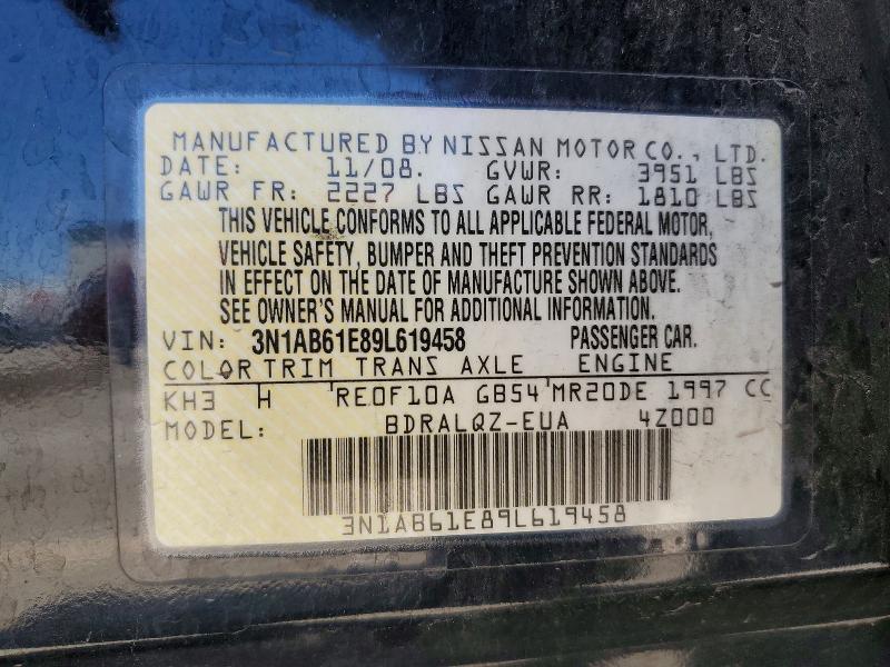 Aukcja sprzedaży 2009 Nissan Sentra, vin: 3N1AB61E89L619458, numer aukcji: 63251176