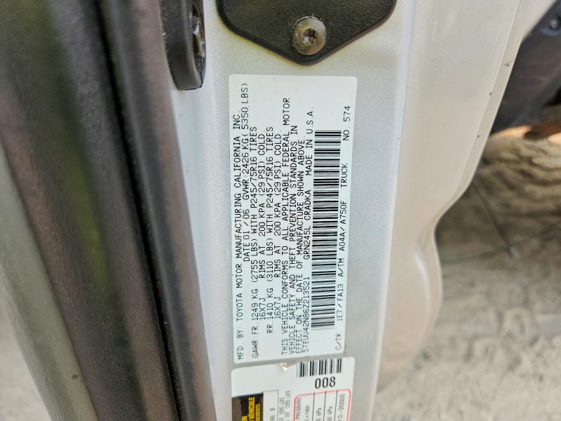 Продажа на аукционе авто 2006 Toyota Tacoma, vin: 5TEUU42N86Z213521, номер лота: 60548206