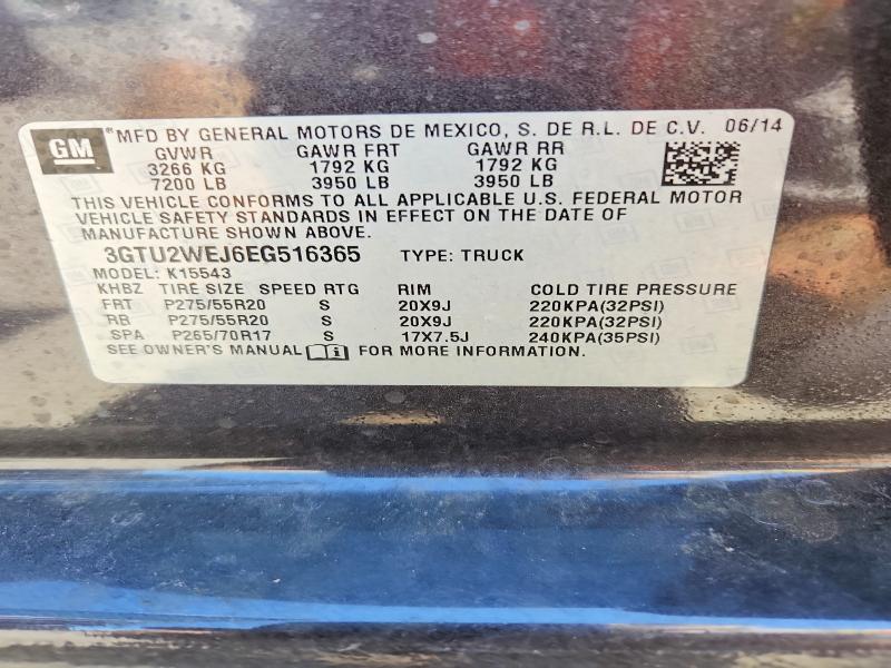 Aukcja sprzedaży 2014 Gmc Sierra, vin: 3GTU2WEJ6EG516365, numer aukcji: 60612476