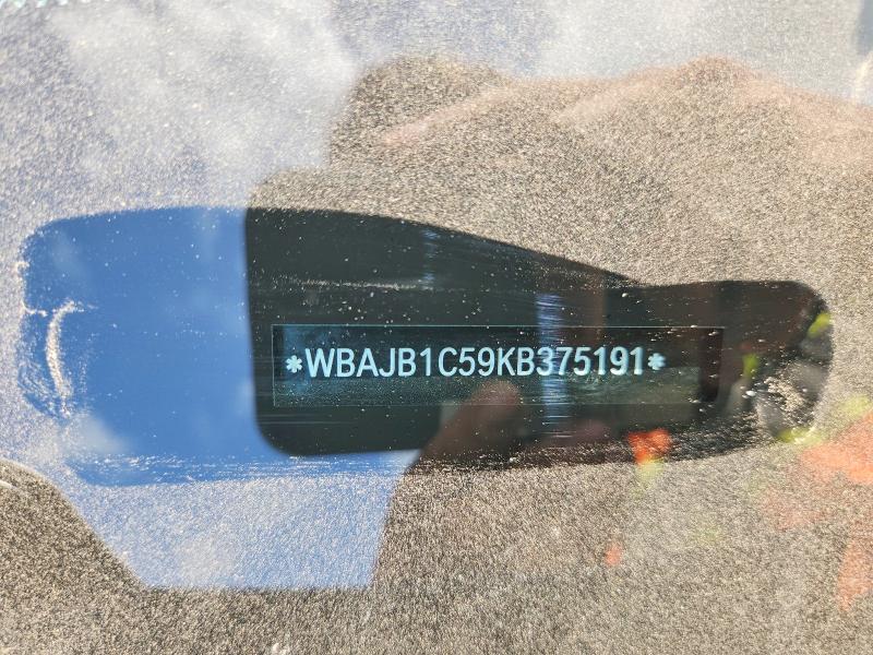 85973365 :رقم المزاد ، WBAJB1C59KB375191 vin ، 2019 Bmw 530xe مزاد بيع