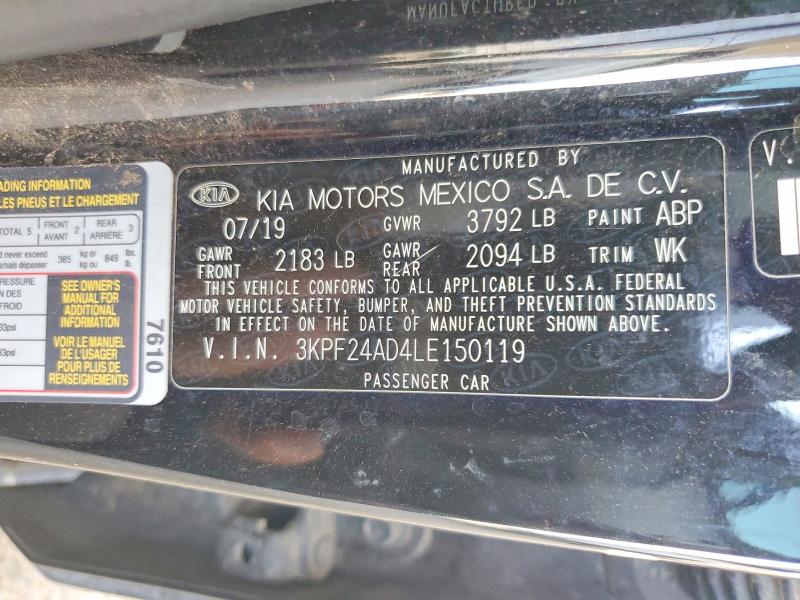 Продаж на аукціоні авто 2020 Kia Forte, vin: 3KPF24AD4LE150119, номер лоту: 63573966
