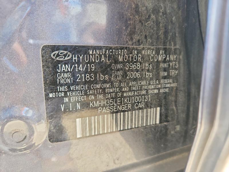 Продажа на аукционе авто 2019 Hyundai Elantra Gt, vin: KMHH35LE1KU100131, номер лота: 61429966