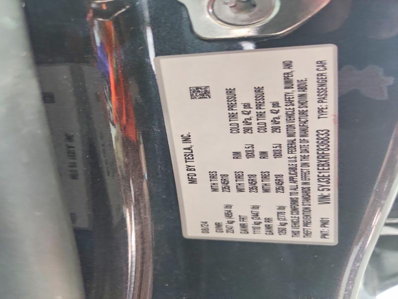 Продаж на аукціоні авто 2024 Tesla Model 3, vin: 5YJ3E1EBXRF836833, номер лоту: 60856026