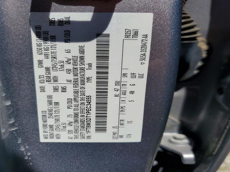59106606 :رقم المزاد ، 1FT8W3DT1PEC34555 vin ، 2023 Ford F350 مزاد بيع