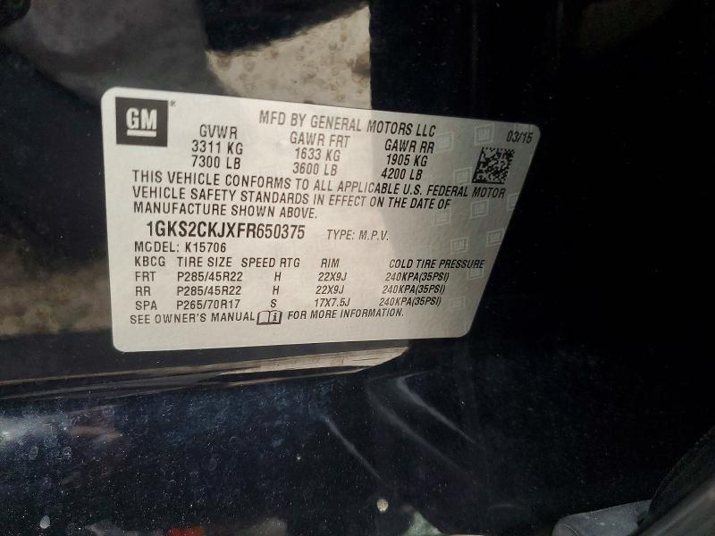 Aukcja sprzedaży 2015 Gmc Yukon, vin: 1GKS2CKJXFR650375, numer aukcji: 60057466