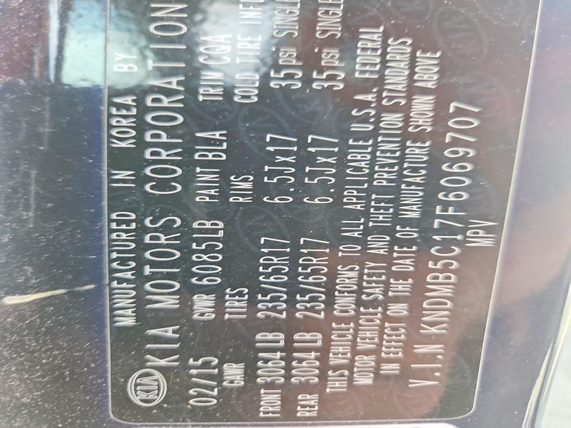 2015 Kia Sedona მანქანა იყიდება აუქციონზე, vin: KNDMB5C17F6069707, აუქციონის ნომერი: 60490626