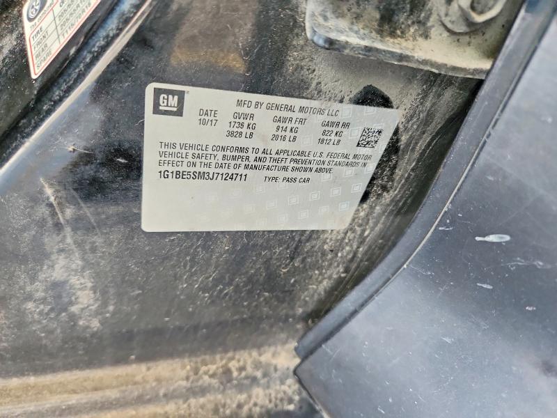 2018 Chevrolet Cruze მანქანა იყიდება აუქციონზე, vin: 1G1BE5SM3J7124711, აუქციონის ნომერი: 59916346