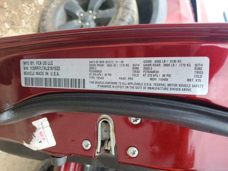 Aukcja sprzedaży 2020 Ram 1500 Classic, vin: 1C6RR7LTXLS161533, numer aukcji: 59771736