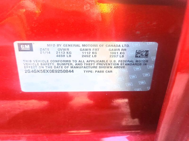 2014 Buick Regal მანქანა იყიდება აუქციონზე, vin: 2G4GK5EX0E9250844, აუქციონის ნომერი: 59348216
