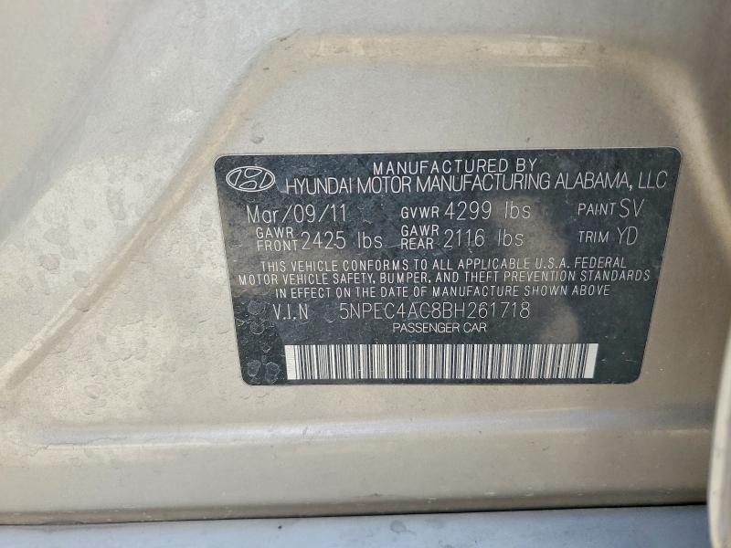 Продажа на аукционе авто 2011 Hyundai Sonata, vin: 5NPEC4AC8BH261718, номер лота: 61579376
