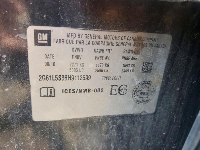Продаж на аукціоні авто 2017 Cadillac Xts, vin: 2G61L5S38H9113599, номер лоту: 59286506