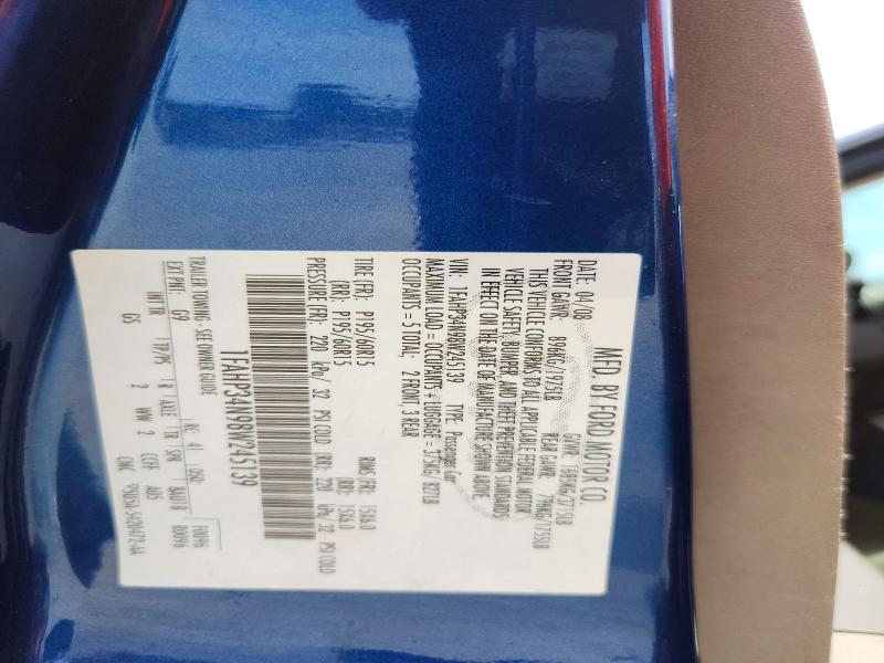 61603826 :رقم المزاد ، 1FAHP34N98W245139 vin ، 2008 Ford Focus مزاد بيع