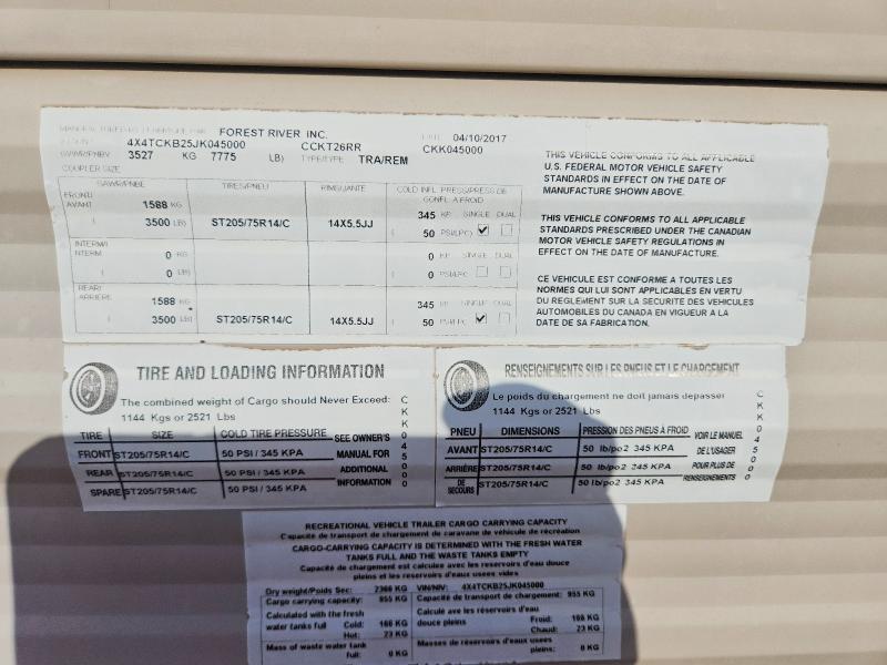 Aukcja sprzedaży 2018 Cherokee By Forest R Forest River, vin: 4X4TCKB25JK045000, numer aukcji: 60565006