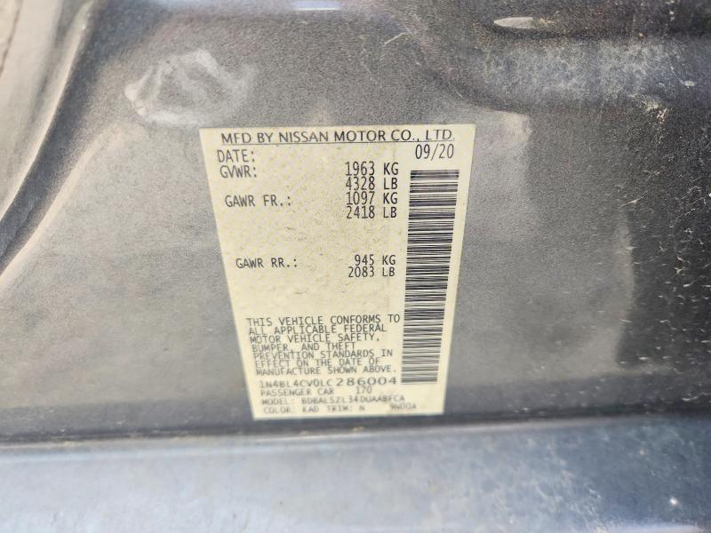 Aukcja sprzedaży 2020 Nissan Altima, vin: 1N4BL4CV0LC286004, numer aukcji: 59030986