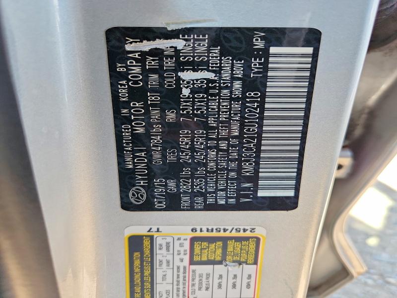 2016 Hyundai Tucson მანქანა იყიდება აუქციონზე, vin: KM8J3CA21GU102418, აუქციონის ნომერი: 59656266