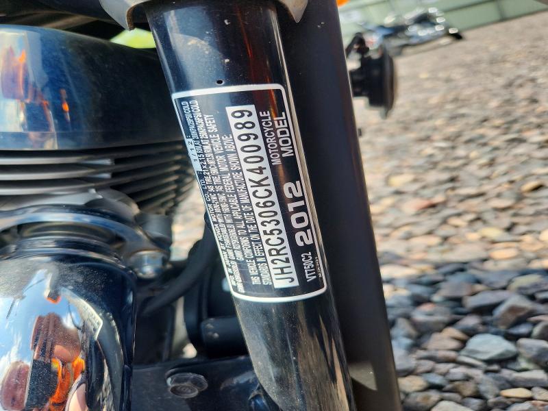 61206926 :رقم المزاد ، JH2RC5306CK400989 vin ، 2012 Honda Vt750 مزاد بيع