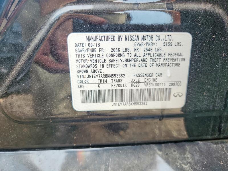 Продаж на аукціоні авто 2019 Infiniti Q50, vin: JN1EV7AR8KM553362, номер лоту: 62495606