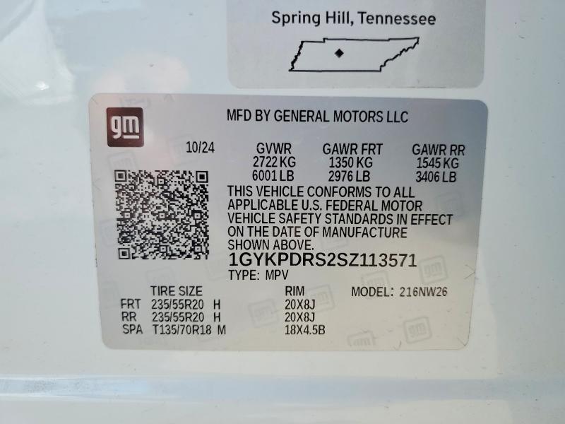 Продажа на аукционе авто 2025 Cadillac Xt6, vin: 1GYKPDRS2SZ113571, номер лота: 58754836