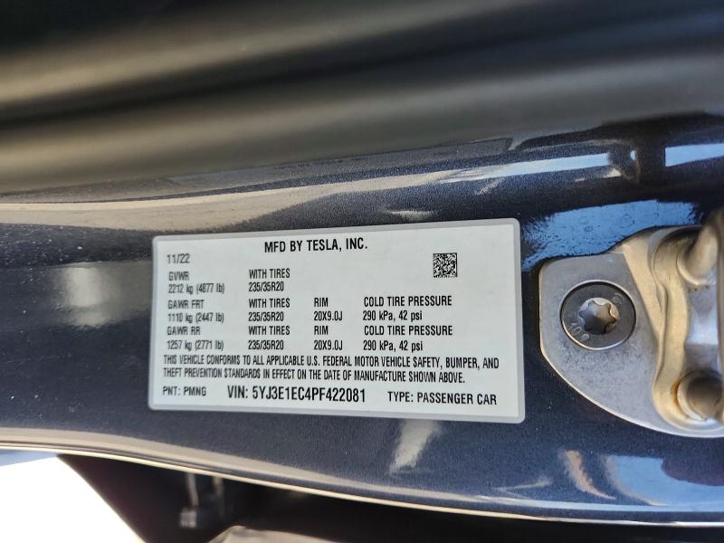 Aukcja sprzedaży 2023 Tesla Model 3, vin: 5YJ3E1EC4PF422081, numer aukcji: 61404746