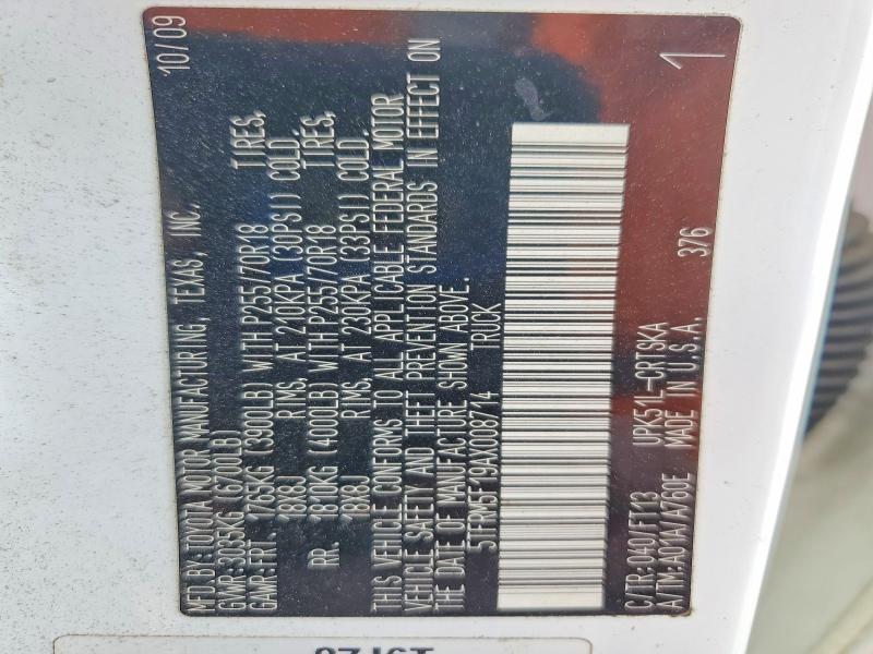 Продаж на аукціоні авто 2010 Toyota Tundra, vin: 5TFRM5F19AX008714, номер лоту: 61414886