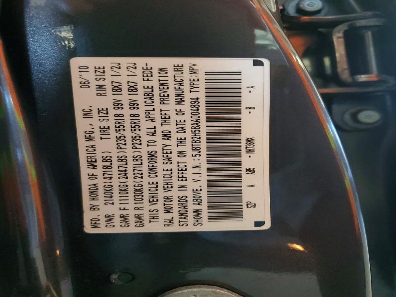 Aukcja sprzedaży 2010 Acura Rdx, vin: 5J8TB2H58AA004894, numer aukcji: 62008316