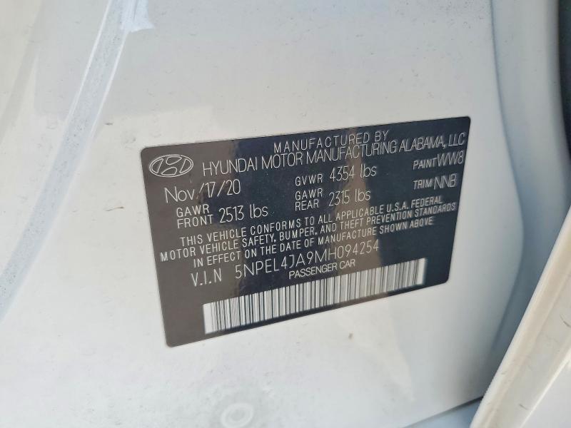 Продаж на аукціоні авто 2021 Hyundai Sonata, vin: 5NPEL4JA9MH094254, номер лоту: 60516026