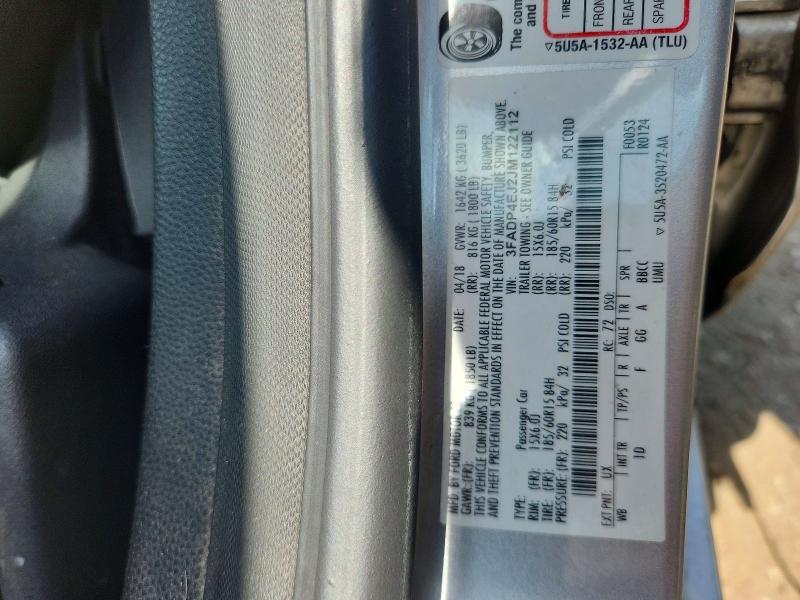 Продаж на аукціоні авто 2018 Ford Fiesta, vin: 3FADP4EJ2JM122112, номер лоту: 59538836