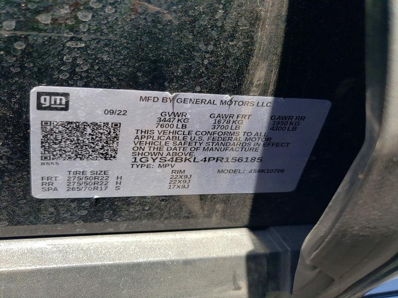 59912406 :رقم المزاد ، 1GYS4BKL4PR156185 vin ، 2023 Cadillac Escalade مزاد بيع