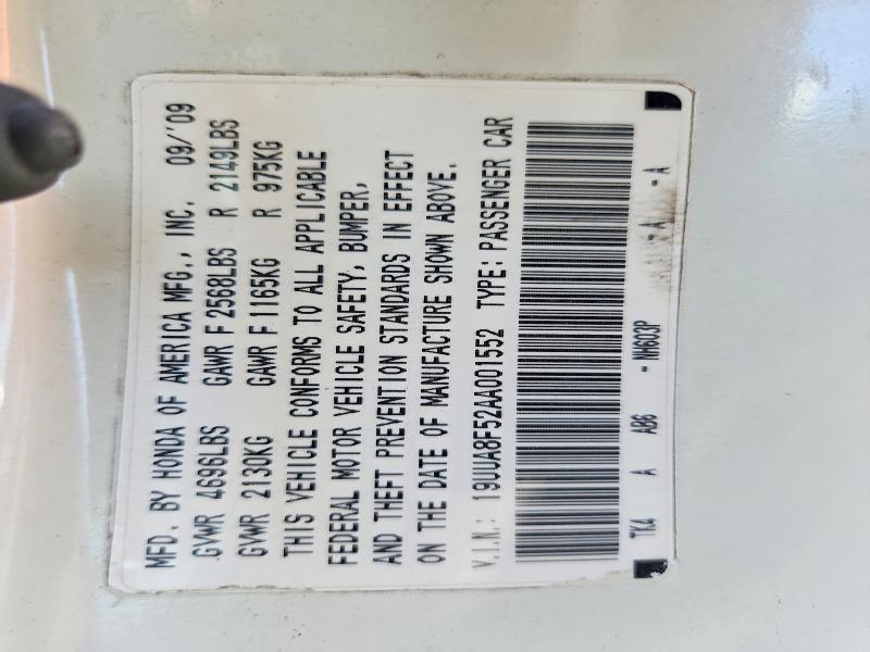 Продаж на аукціоні авто 2010 Acura Tl, vin: 19UUA8F52AA001552, номер лоту: 62116696