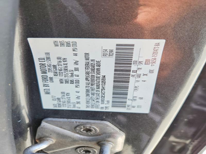 2017 Ford Transit Connect მანქანა იყიდება აუქციონზე, vin: NM0GE9E75H1325594, აუქციონის ნომერი: 61016106