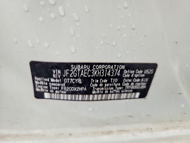 Продажа на аукционе авто 2019 Subaru Crosstrek, vin: JF2GTAEC3KH314374, номер лота: 62095846