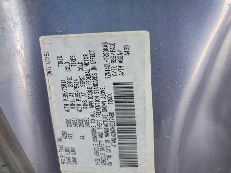 Aukcja sprzedaży 1998 Toyota Tacoma, vin: 4TANL42N0WZ017460, numer aukcji: 61363236