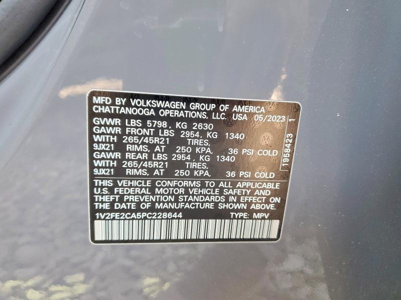 Продаж на аукціоні авто 2023 Volkswagen Atlas Cross Sport, vin: 1V2FE2CA5PC228644, номер лоту: 60150646