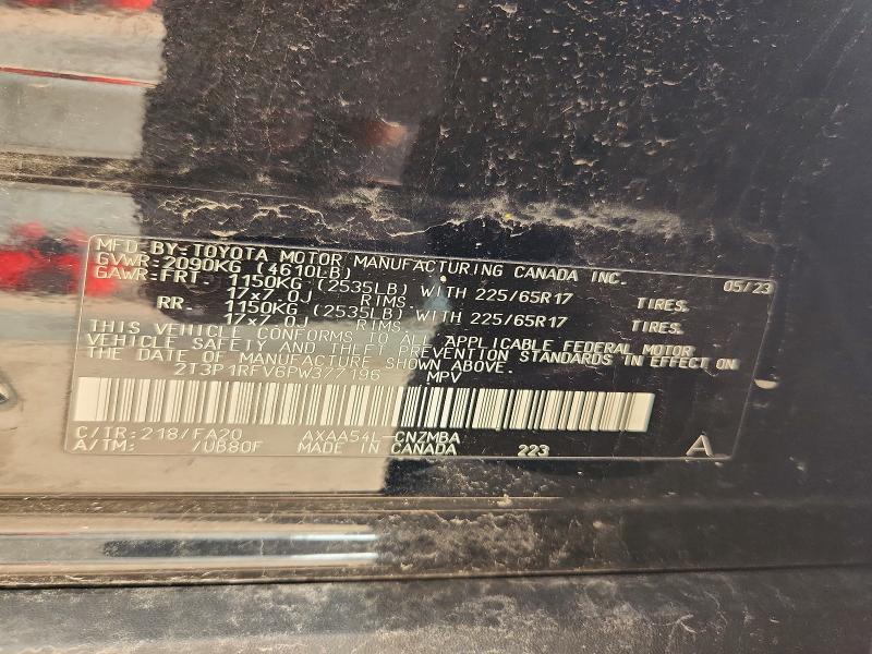 61480866 :رقم المزاد ، 2T3P1RFV6PW377196 vin ، 2023 Toyota Rav4 مزاد بيع
