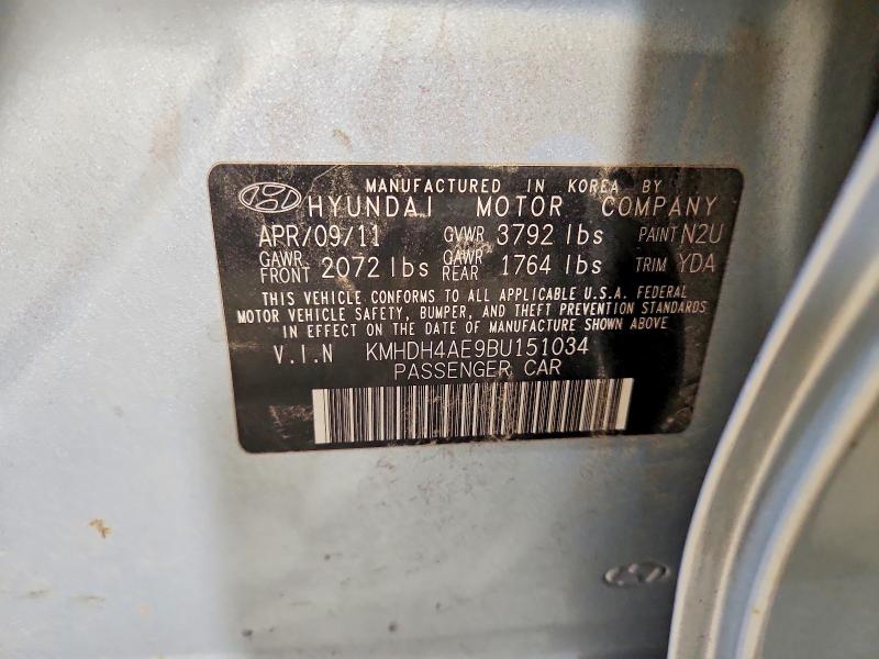 Aukcja sprzedaży 2011 Hyundai Elantra, vin: KMHDH4AE9BU151034, numer aukcji: 60955646