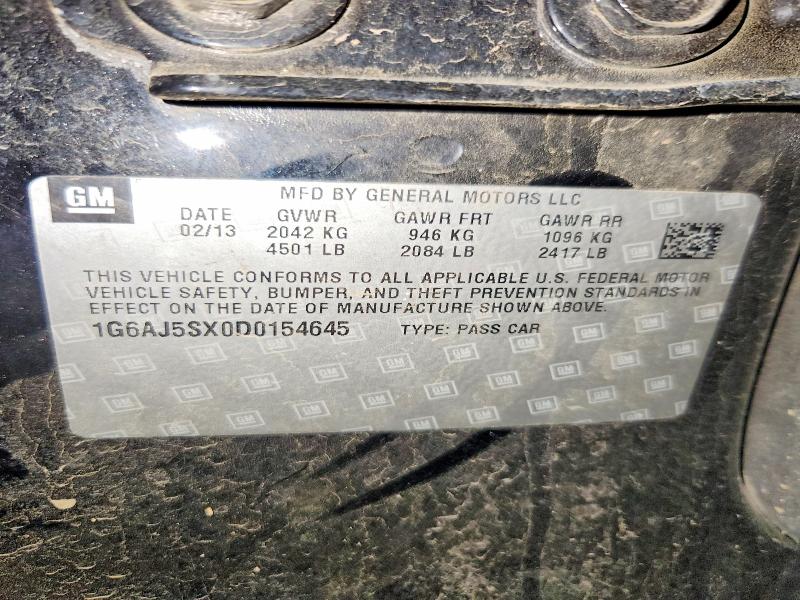 2013 Cadillac Ats მანქანა იყიდება აუქციონზე, vin: 1G6AJ5SX0D0154645, აუქციონის ნომერი: 59667676
