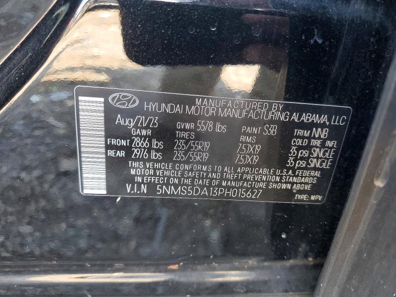 60578516 :رقم المزاد ، 5NMS5DA13PH015627 vin ، 2023 Hyundai Santa Fe مزاد بيع