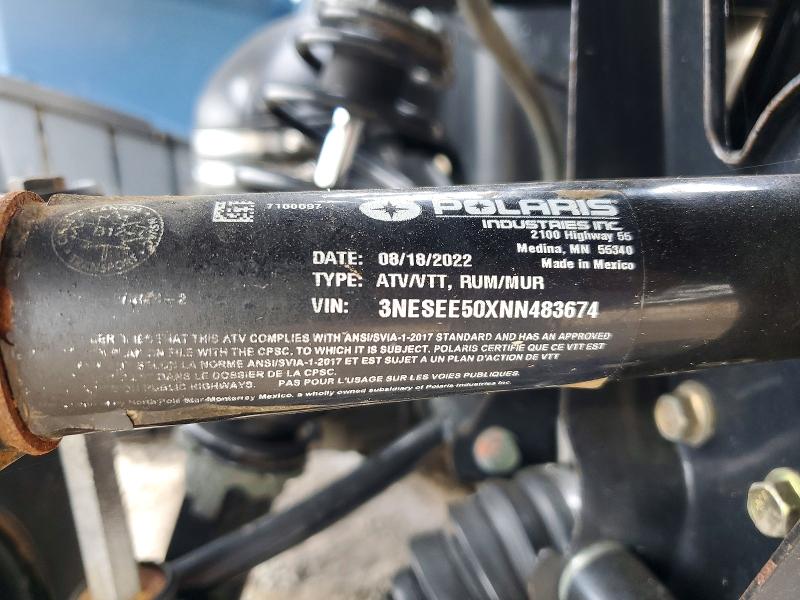 Продажа на аукционе авто 2022 Polaris Sporstman, vin: 3NESEE50XNN483674, номер лота: 60227196