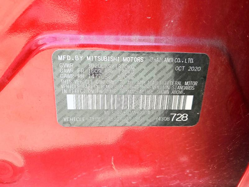Продаж на аукціоні авто 2021 Mitsubishi Mirage, vin: ML32AWHJ1MH000430, номер лоту: 61349776