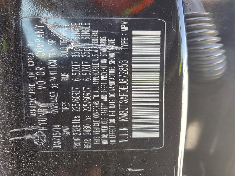 2014 Hyundai Tucson მანქანა იყიდება აუქციონზე, vin: KM8JT3AF0EU872853, აუქციონის ნომერი: 60673446
