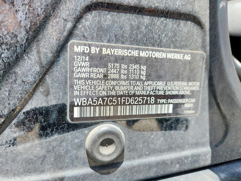 Продаж на аукціоні авто 2015 Bmw 528, vin: WBA5A7C51FD625718, номер лоту: 61719296