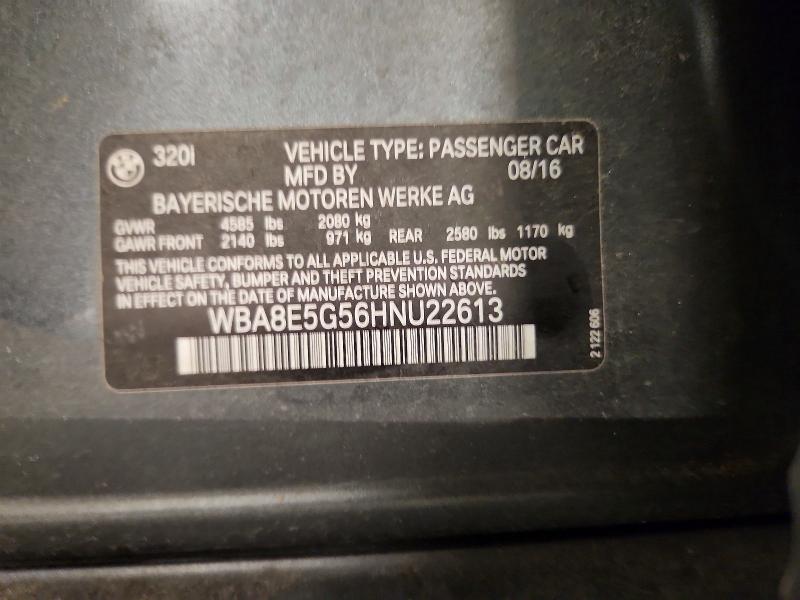 Aukcja sprzedaży 2017 Bmw 320, vin: WBA8E5G56HNU22613, numer aukcji: 62149236
