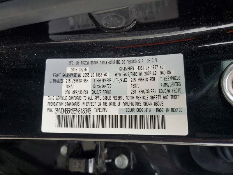 2025 Mazda Cx-30 მანქანა იყიდება აუქციონზე, vin: 3MVDMBBM8SM818348, აუქციონის ნომერი: 59365316