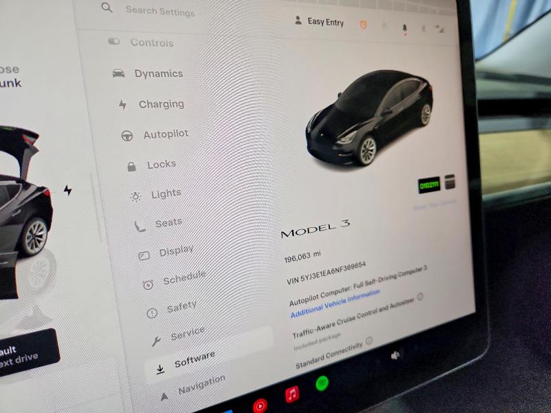 60793486 :رقم المزاد ، 5YJ3E1EA6NF369654 vin ، 2022 Tesla Model 3 مزاد بيع